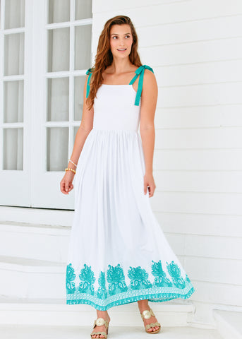 Woman wearing St. Pete Midi Dress.