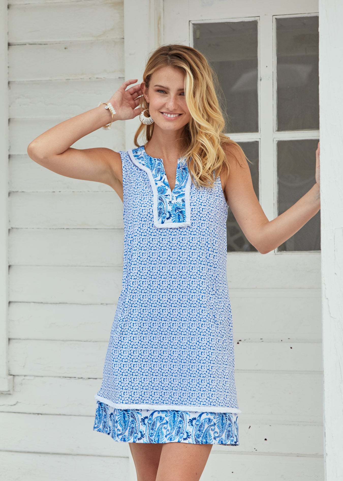 Charleston Sleeveless Fringe Tunic Dress