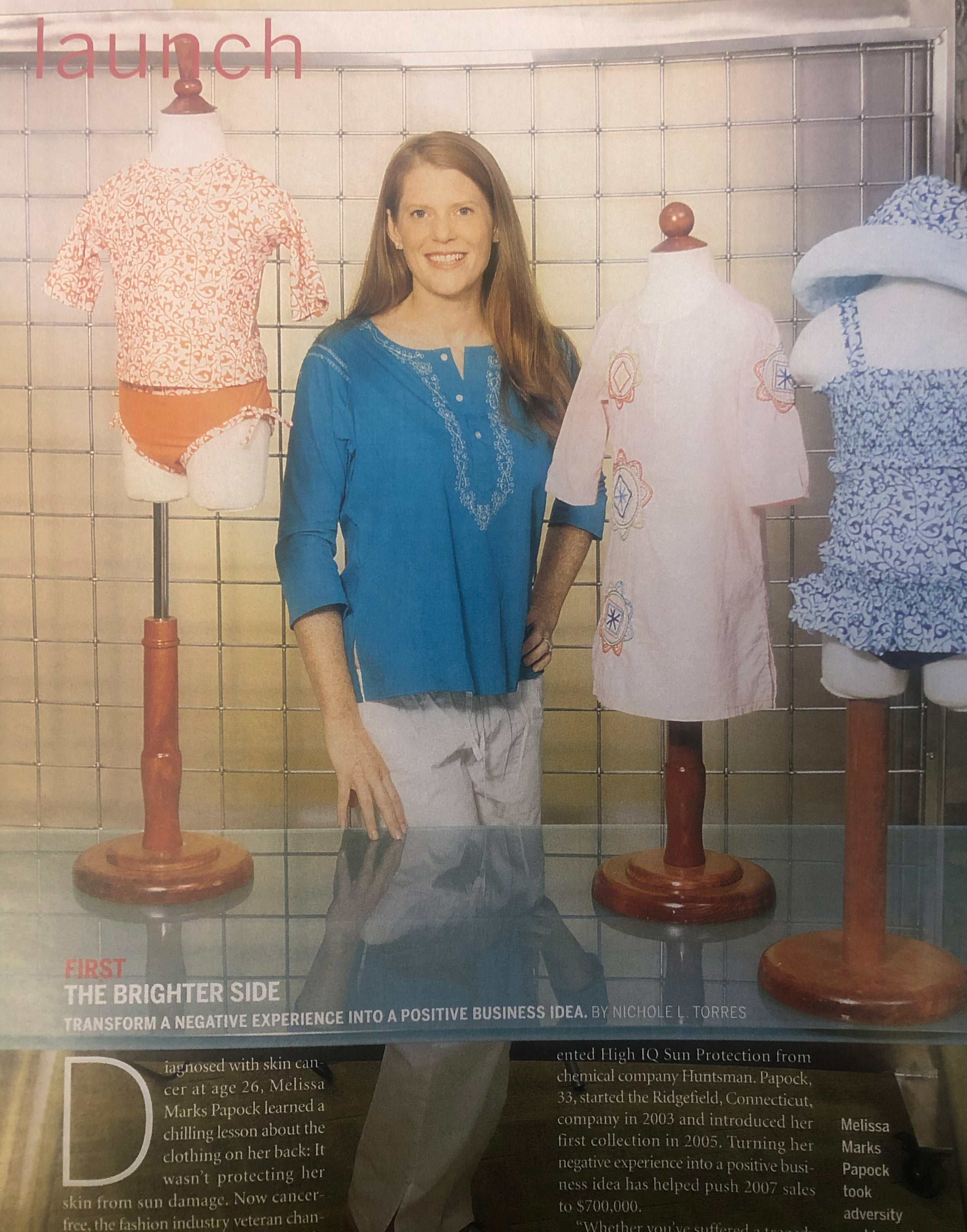Cabana Life founder with original kids designs in magazine