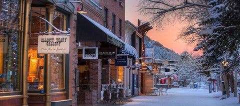 Downtown Aspen in the winter.