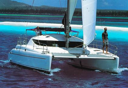 SailACat Catamaran on blue water